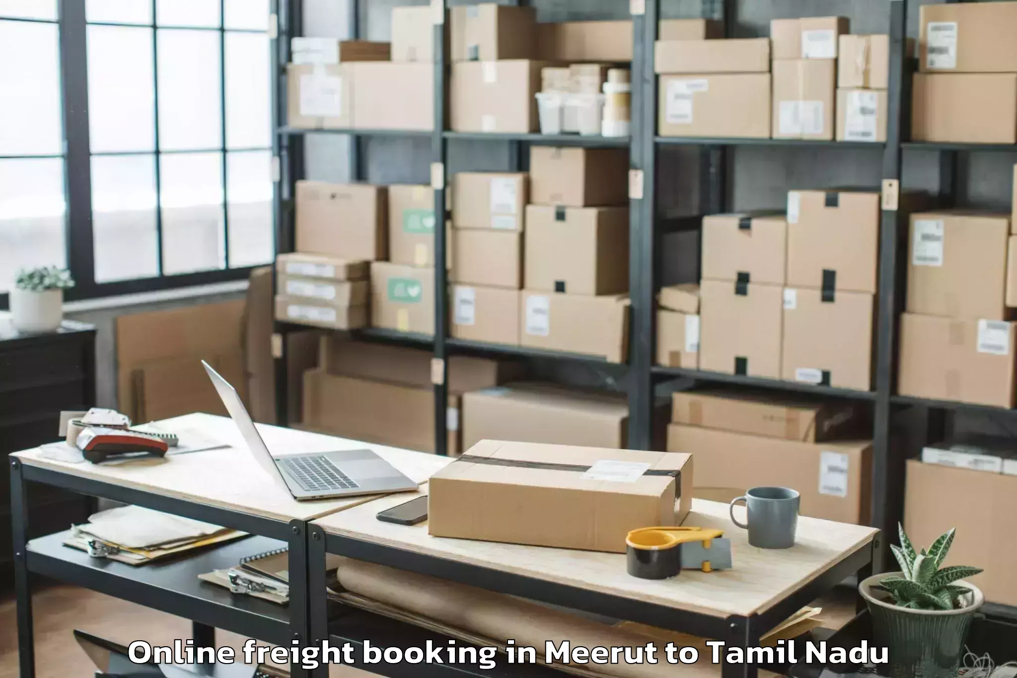 Easy Meerut to Kulittalai Online Freight Booking Booking